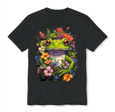 Aesthetic Frog Frogs for a Frog Lover Unisex T-Shirt - Black