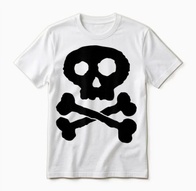 Süßer Totenkopf Piratenschädel Pirat Schädel Jungen Junge Unisex T-Shirt in White