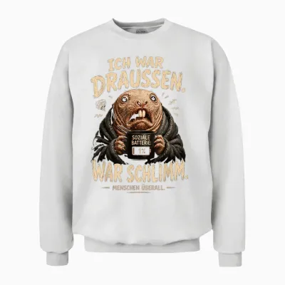 Sarkasmus Ironie Sarkastischer Spruch Humor Lustig Sarkasmus Unisex Sweatshirt - White
