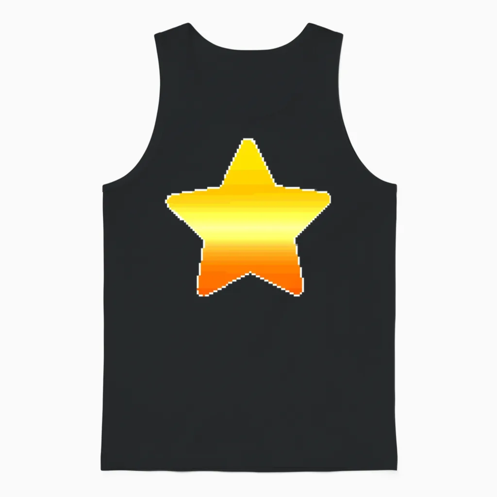 Retro Style 80s-90s. Unisex Tank Top in Black