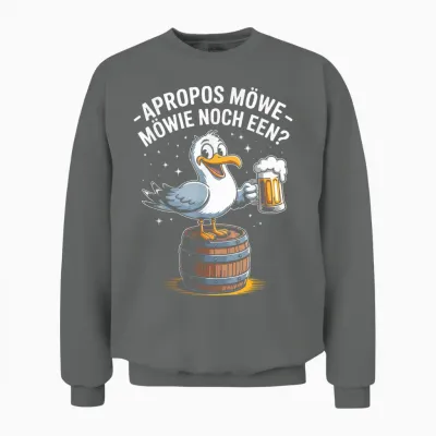 Apropos Möwe Mowie Noch Een Bierwitz Unisex Sweatshirt - Graphite Heather