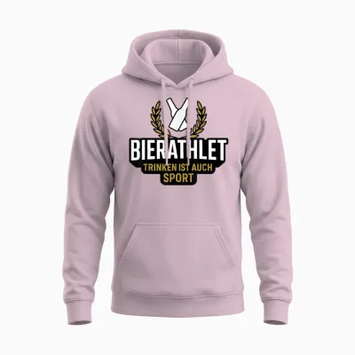 Drinking Is Also Sport - Beer Sportsman Unisex Hoodie - Light Pink