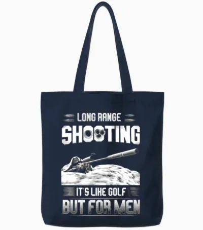 Long Range Shooting It's Like Golf but for Men Tote Bags - Navy