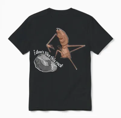 Marcus the Worm I Don't Like This Rock Unisex T-Shirt - Black