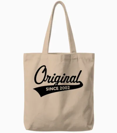 Original Since 2002 (year of Birth, Birthday / B) Tote Bags - Natural