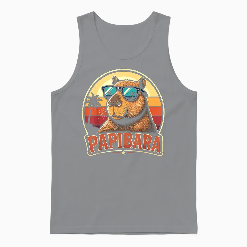Papa Geschenk Papa Tshirt Vatertag Shirt Herren Lustig Papa Unisex Tank Top in Sport Grey