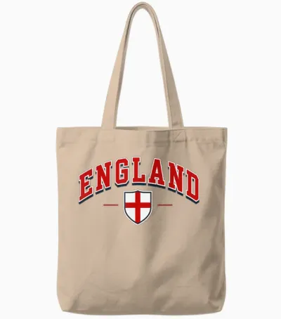 England English St George Tote Bags - Natural