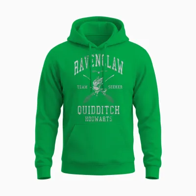 Harry Potter Ravenclaw Team Seeker Hogwarts Quidditch,short Sleeve Unisex Hoodie - Irish Green