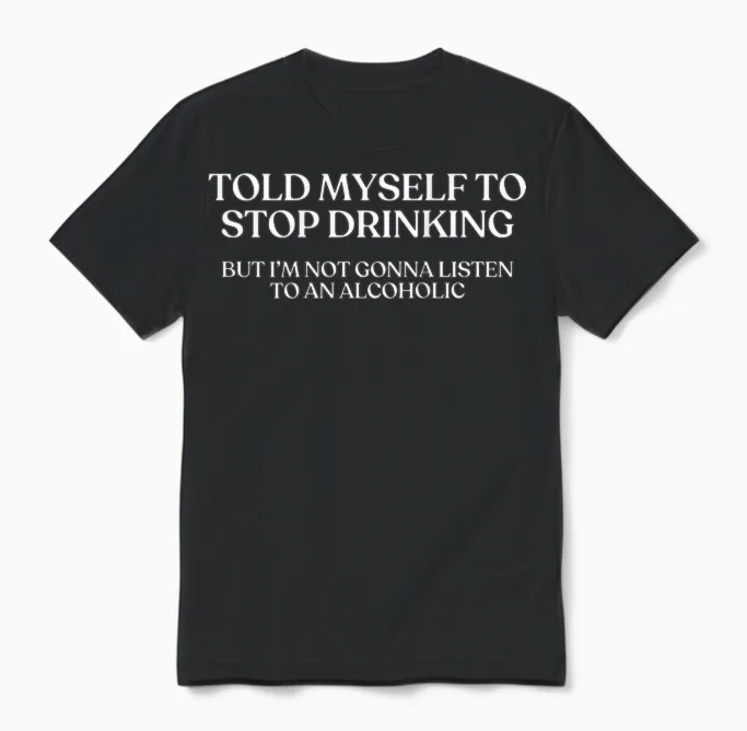Shirt Funny Drinking Back Unisex T-Shirt in Black