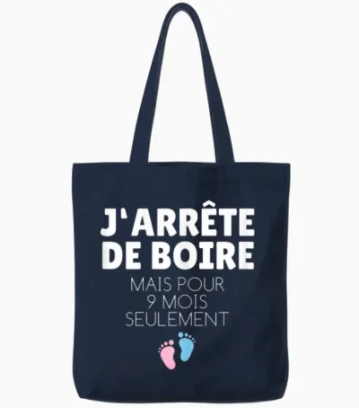 Funny Announcement Pregnancy Big Parents Original Future Mom Tote Bags - Navy