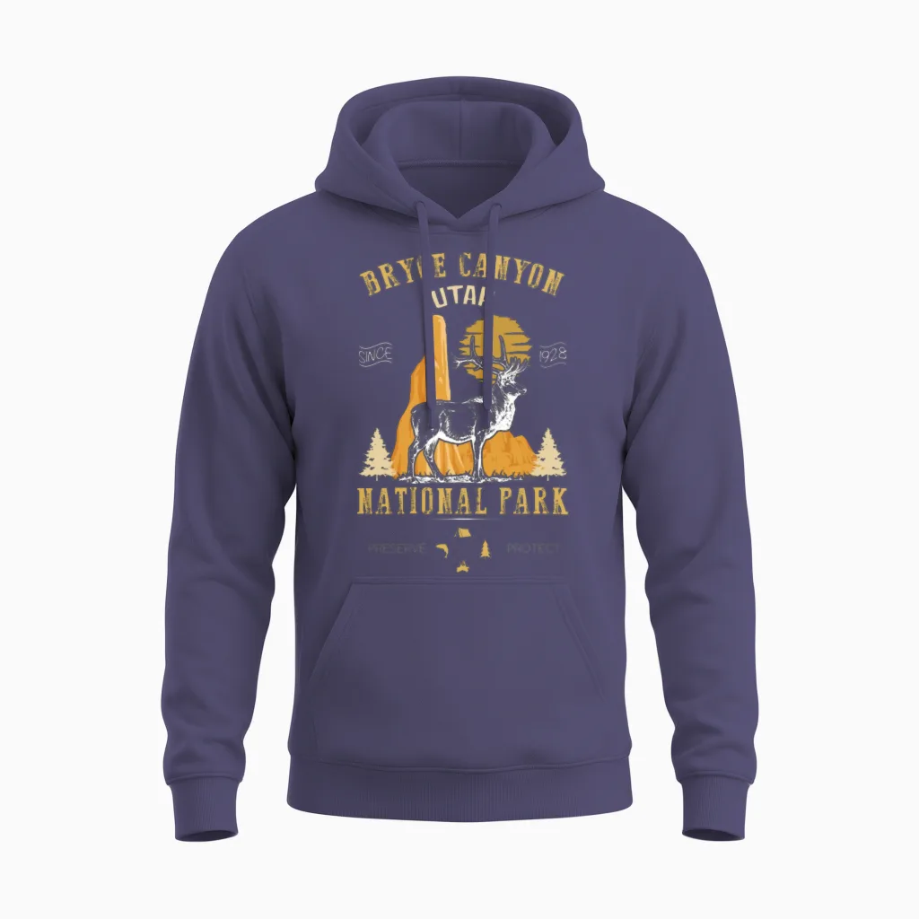 Bryce Canyon Utah National Park Unisex Hoodie in Heather Sport Dark Navy