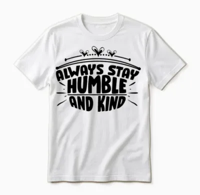 Always Stay Humble and Kind Positive Words Unisex T-Shirt - White