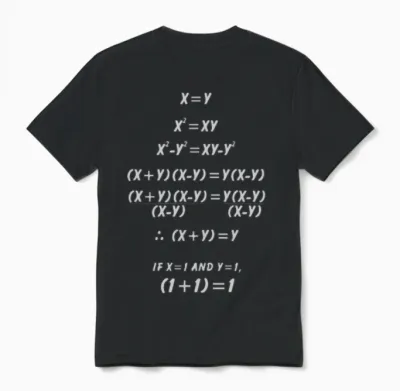 Algebra Equation Unisex T-Shirt - Black