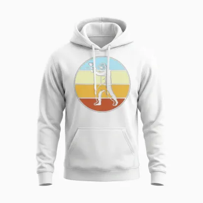 Paintball Retro Unisex Hoodie - White