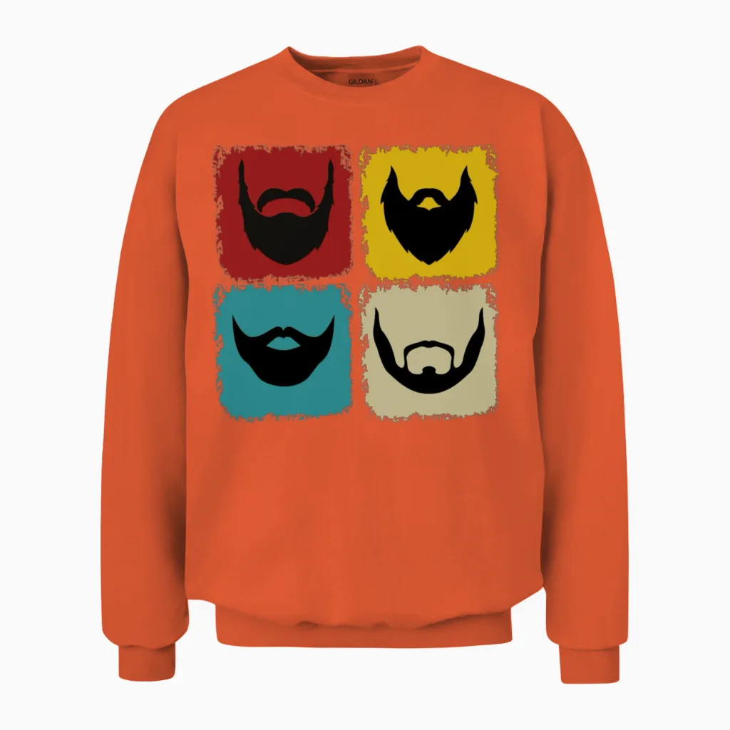 Retro Sunset Beard Life Summer & Beach Unisex Sweatshirt - Orange