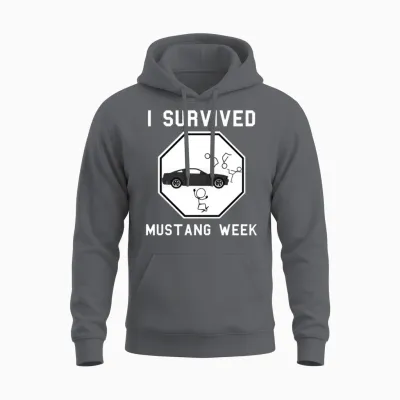 Mustang Lover - I Survived Mustang Week Unisex Hoodie - Charcoal