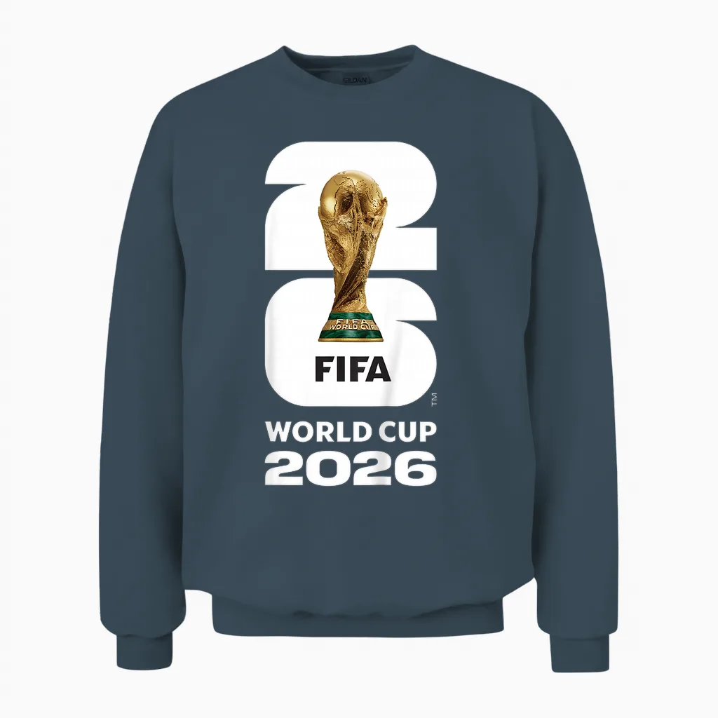 Kids Fifa World Cup26 Fifa Gold Trophy Unisex Sweatshirt in Dark Heather