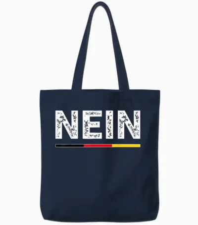 Nein German No Saying Funny Germany Vintage Oktoberfest Tote Bags - Navy