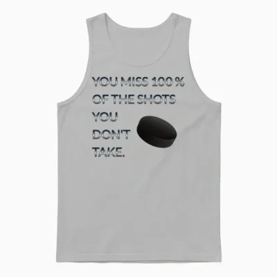Encouraging Ice Hockey Quote Unisex Tank Top - Ash