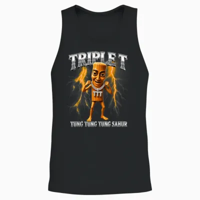 Triple T Unisex Tank Top - Black