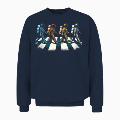 Retro Astronaut Weltraum Geschenke Männer Kinder Frauen Lustig Weltraum Unisex Sweatshirt - Navy