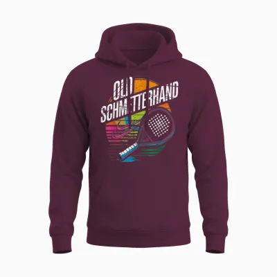 Padel Tennis Player Paddleball Racquet Sports T-Shirt, Black Unisex Hoodie - Maroon