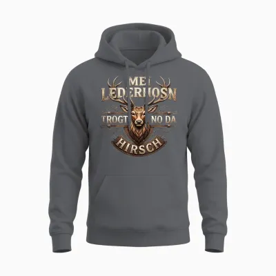 Trachtenshirt Herren Trachten Shirt Passend Für Oktoberfest Unisex Hoodie - Charcoal