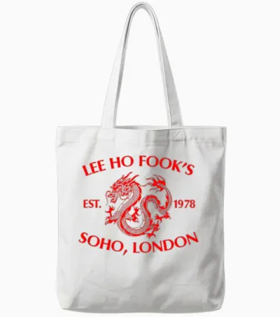 Le Ho Fooks Chinese Werewolf Restaurant Retro Vintage T-Shirt - Unisex-Adults - Black - Small - Short Sleeve - Tote Bags - White