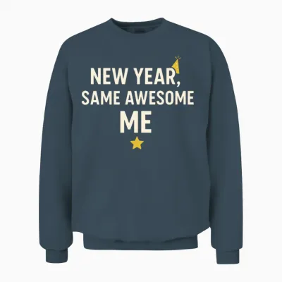 New Year, Same Awesome Me ✨ Unisex Sweatshirt - Dark Heather