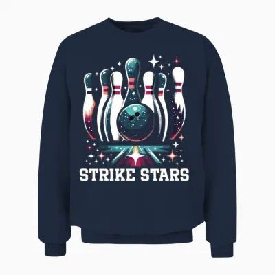 Funny Bowling Team Bowler Strike Bowling Club Unisex Sweatshirt - Navy
