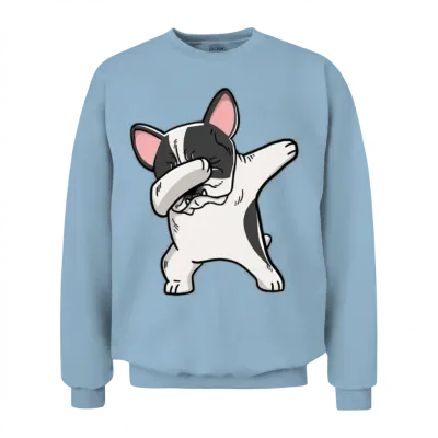 Dab Dog Unisex Sweatshirt - Light Blue