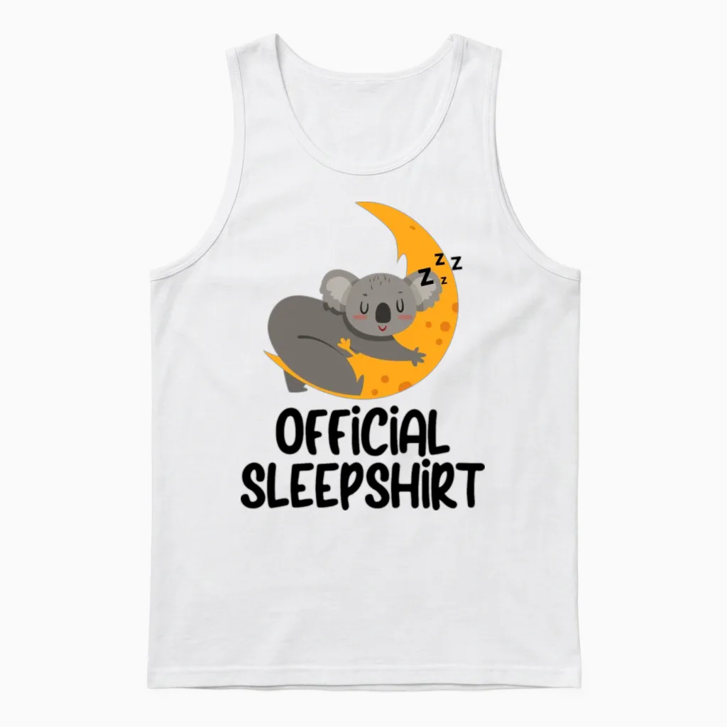 Funny Animal Shirt Funny Picture Unisex Tank Top in White