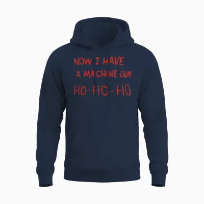 Die Hard Now I Have a Machine Gun Ho Ho Ho Unisex Hoodie - Navy