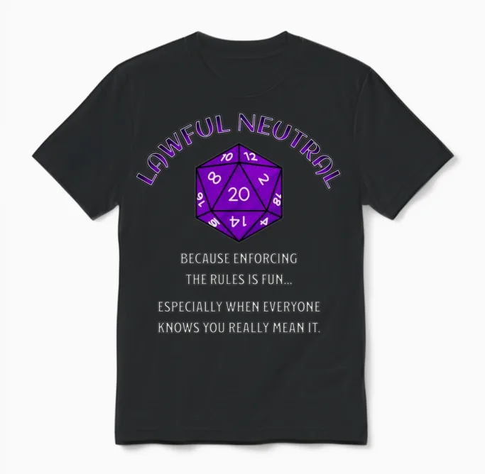 D20 Alignment Ln Unisex T-Shirt in Black
