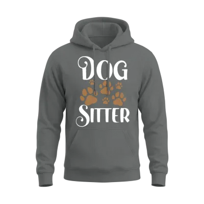 Dog Sitter Job Dogs Puppy Dog Sitting Unisex Hoodie - Graphite Heather