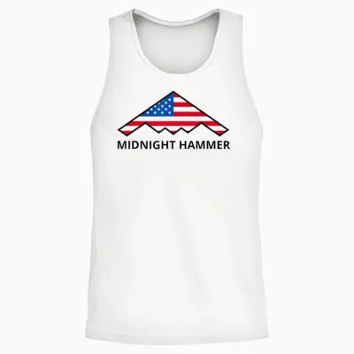Midnight Hammer B-2 Stealth Jet Unisex Tank Top - White