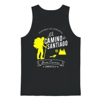 El Camino De Santiago Compostela Spain Pilgrim Unisex Tank Top - Black – 1