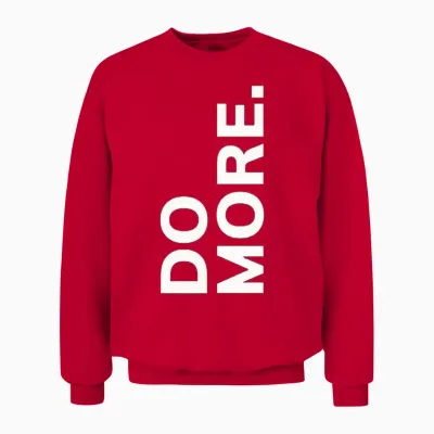Do More. Vertical Motivation Graphic Unisex Sweatshirt - Red