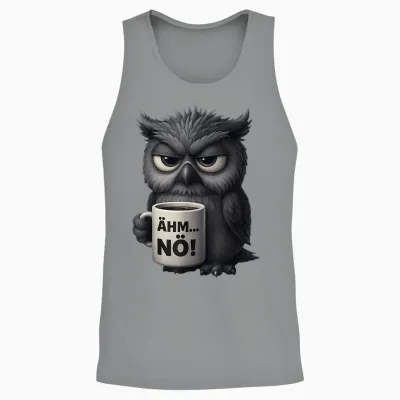ähm Nö Eulen Geschenk Herren Damen Lustiges Eule Unisex Tank Top - Sport Grey