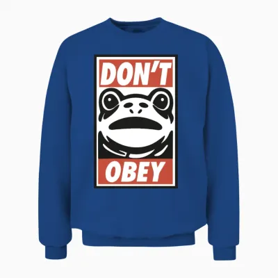 Don’t Obey Frog Shirt – Symbol of Freedom Unisex Sweatshirt - Royal