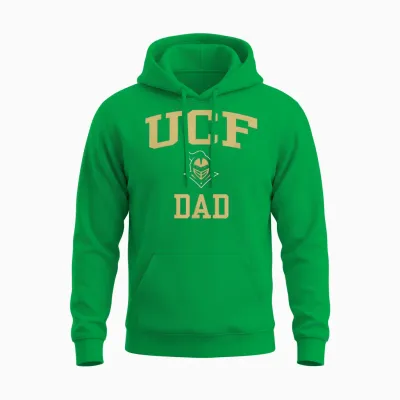 Central Florida Golden Knights Dad Icon Black Unisex Hoodie - Irish Green