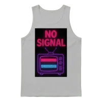 No Signal Retro Neon Unisex Tank Top - Ash – 1