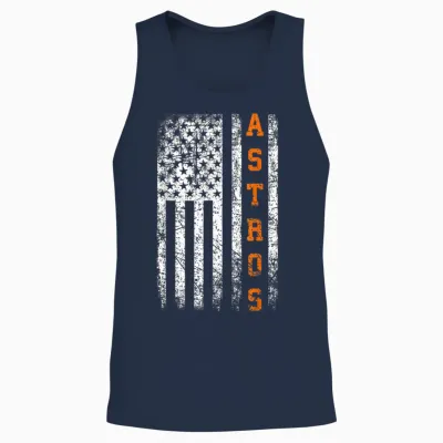 Vintage Astro Retro Style 70s 80s 90s First Name Unisex Tank Top - Navy