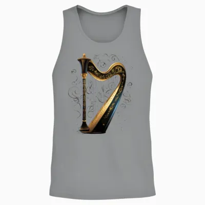 Harp Harpist Music Harp Player Musician Unisex Tank Top - Sport Grey