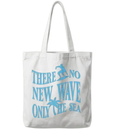 Ride the Retro Wave Sea Tote Bags - White