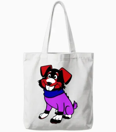 Funny Cool Dog Tote Bags - White