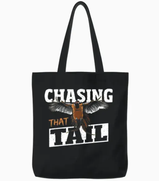 Chasing That Tail Pheasant Hunting Pheasant Hunter Tote Bags in Black