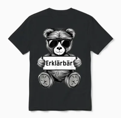 Erklärbär Lehrer Geschenk Abschiedsgeschenk Lehrerin Lustig Unisex T-Shirt - Black