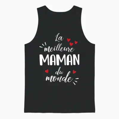 World's Best Mom Super Gift Mother's Day T-Shirt, Black Unisex Tank Top - Black