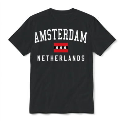 Amsterdam Souvenir Unisex T-Shirt - Black